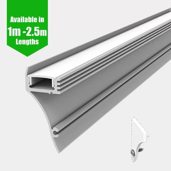 LED Aluminium Profile for ceiling recessed lighting corner embedded drywall  led aluminum profile for cove lighting