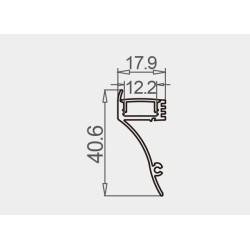 LED Profile Cove Perimeter for LED Strip - Surface Mount Aluminium LED Channel c/w Diffuser + End Caps LED Profile Cove Perimeter for LED Strip - Surface Mount Aluminium LED Channel c/w Diffuser + End Caps