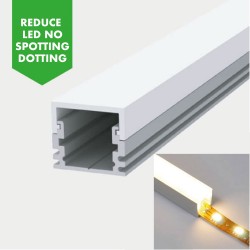 Reduce / No Spotting / Dotting LED Strip / Tape Diffuse Diffuser LED Aluminium Profile / Channel / Extrusion Reduce / No Spotting / Dotting LED Strip / Tape Diffuse Diffuser LED Aluminium Profile / Channel / Extrusion