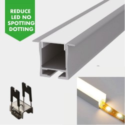 REDUCE / NO SPOTTING / DOTTING LED STRIP / TAPE DIFFUSE DIFFUSER RECESSED LED ALUMINIUM PROFILE / CHANNEL / EXTRUSION REDUCE / NO SPOTTING / DOTTING LED STRIP / TAPE DIFFUSE DIFFUSER RECESSED LED ALUMINIUM PROFILE / CHANNEL / EXTRUSION