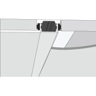 LED Strip Plaster in plasterboard Skim LED Profile Ceiling Complete Kit - Includes LED Strip Tape, LED Profile, Driver + Optional Remote Dimmer or Wall Plate Dimming Switch, 5m Cable 24V - Single Colour IP21
