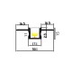 LED Profile Slim Plaster-in Recessed Extrusion for LED Strip - Aluminium LED Channel c/w  Clip-in Diffuser + End Caps