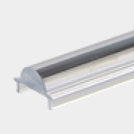 LED Profile 30˚ Lensed/Clear Optic for LED Strip - Surface Mount Aluminium LED Channel c/w  Diffuser + End Caps + Mounting Clips