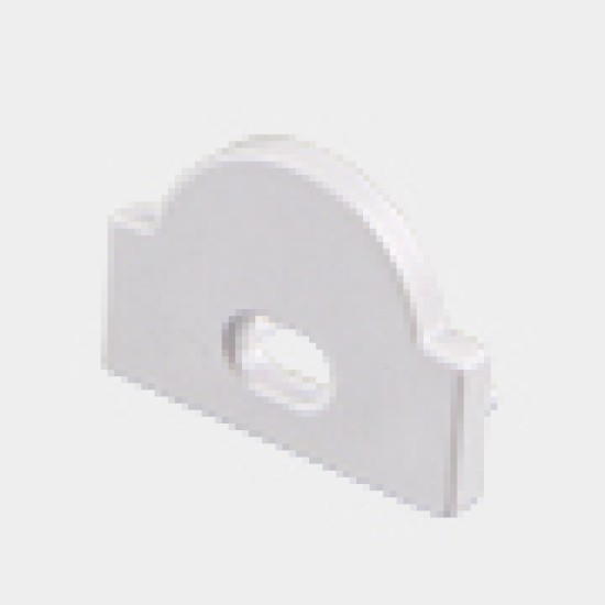 LED Profile 60˚ Lensed/Clear Optic for LED Strip - Surface Mount Aluminium LED Channel c/w  Diffuser + End Caps + Mounting Clips
