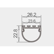 LED Profile Surface Mount Semi-Circular Diffuser for Philips Hue V2, V3 & V4 LED Tape / LED Strip Lights 