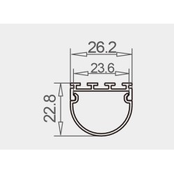 LED Profile Surface Mount Semi-Circular Diffuser for Philips Hue V2, V3 & V4 LED Tape / LED Strip Lights  LED Profile Surface Mount Semi-Circular Diffuser for Philips Hue V2, V3 & V4 LED Tape / LED Strip Lights