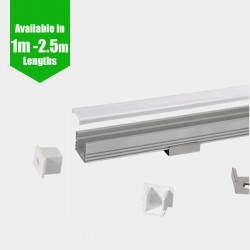 LED Profile - SQUARE Aluminium Profile for LED Strip series - 1m/2m/2.5m length c/w LED Strip Diffuser LED Profile - SQUARE Aluminium Profile for LED Strip series - 1m/2m/2.5m length c/w LED Strip Diffuser