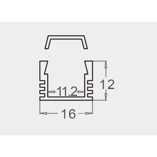 LED Profile - SQUARE Aluminium Profile for LED Strip series - 1m/2m/2.5m length c/w LED Strip Diffuser