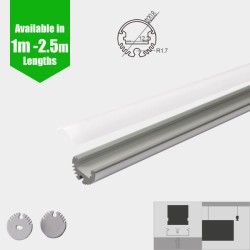LED Strip Extrusion - Suspended Round (Round Diffuser) / Aluminium Extrusion for LED Strip series - c/w Clip-on Diffuser + End Caps LED Strip Extrusion - Suspended Round (Round Diffuser) / Aluminium Extrusion for LED Strip series - c/w Clip-on Diffuser + End Caps