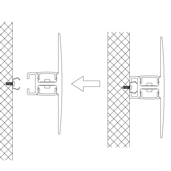 LED Profile Wall Mount Up & Down for LED Strip- Wall Mount Aluminium LED Channel c/w  Diffuser + End Caps 