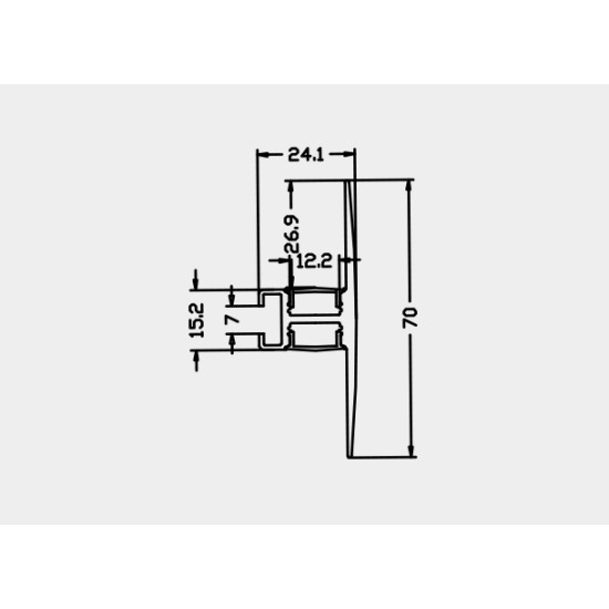 LED Profile Wall Mount Up & Down for LED Strip- Wall Mount Aluminium LED Channel c/w  Diffuser + End Caps 