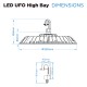 LED Eco High Bay Light 100W Low Bay - Warehouse Industrial UFO Fitting - 250W SON Replacement Flicker Free