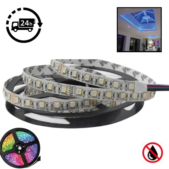 **CLEARANCE** 24V Flexible LED Strip RGBW Colour changing SMD5050 - 5m 20W/m (60 LED/m) - IP21**