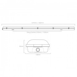 **CLEARANCE** 4ft LED Strip Lights Non-corrosive IP65 Twin/1200mm [1.2m]Vapour-proof 