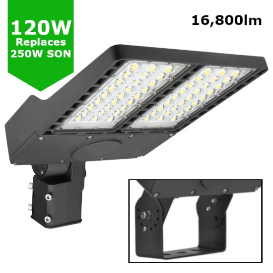 120W LED Flood Sports Area Light / Exterior Car Park Flood Lighting - Philips Luxeon Lumileds® LEDs Flicker Free