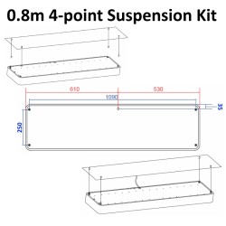 Suspended Linear LED Light 1200mm/4ft RAL Black Aluminum (4,500lm) 51W Flicker Free Suspended Linear LED Light 1200mm/4ft RAL Black Aluminum (4,500lm) 51W Flicker Free