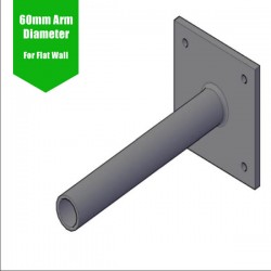Flat Wall Mount Bracket - Single Lantern Projection Arm - 300mm Outreach Flat Wall Mount Bracket - Single Lantern Projection Arm - 300mm Outreach
